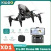 Drones 2023 New XD1 Pro Mini RC Drone 8k 6K 4K HD Camera Camera Alloy Helicopter FPV WiFi Quadcopter Toys for Boy YQ240211