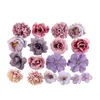 Dekorativa blommor levererar hårnålmaterial Klänning prydnadshuvudtillbehör Daisy Hydrangea Mixed Silk Floral Artificial Kit