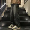 Stella ricamo dritto casual uomo jeans gotico neutro gamba larga sciolto hip-hop moda gioventù streetwear pantaloni in denim Y2K 240122