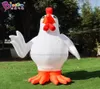 Modèle gonflable extérieur de volaille de dessin animé de poulet d'animal géant de 6mH (20ft) avec le ventilateur d'air pour la décoration de partie de publicité d'événement