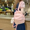 School Bags 2024 Cool Small Women Backpack Female Waterproof Nylon Shoulder Bag Pink Kawaii Cute Bookbag Schoolbag For Teenage Girls Child