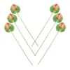 Decorative Flowers 6 Pcs Simulation Anthurium Andraeanum Arrangement Injection Molding