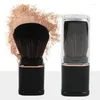 Makeup Brushes Retractable Cosmetic Brush Mini Portable Face Powder Blusher Highlight Fiber Hair