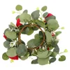 Fiori decorativi Rose artificiali Anelli per candele Ghirlande floreali Foglie verdi Portafiori per San Valentino Tavolo da pranzo per feste di matrimonio