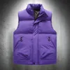 Giacca gilet viola da uomo tinta unita autunno inverno giacche imbottite in cotone senza maniche uomo addensare gilet caldi cappotti abbigliamento uomo 240125