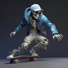 Spooky Halloween Skull Resin Ornaments Funny Home Decoration Gift Cool Motorcycle Basketball Skeleton Living Room Desk Figurines 240123