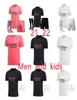 20 21 New Real Madrides Fußball-Trainingsspiel Kurzarmanzug T-Shirt-Set für Erwachsene und Kinder, Thailand-Qualität A05219262323