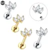 10pcslot Labret Rings Piercing Cubic Zircon Ear Tragus Earring Stud Conch Helix Daith Jewelry 16G 240130