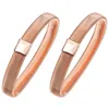 Charmarmband 2 PCS Herrband Mensarmband Hylsor för övre skjortor Ring Europeiska modehållaren Alloy Bangle Man Armband