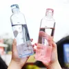 Wasserflaschen 500/650 ml Glasflasche mit großer Kapazität mit Zeitmarkierungsabdeckung für Getränke transparenter Milchsaft Einfaches Tassen Geburtstagsgeschenk