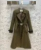 Otoño para mujer gabardinas diseñador de lujo Mujeres rompevientos cuerpo carta impresión chaqueta cinturón suelto abrigo femenino casual largo gabardinas abrigo