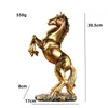 Statue de résine dorée blanche noire, figurine de cheval, ornements abstraits nordiques pour Figurines pour Sculpture intérieure, décoration de maison 240202