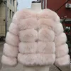 HJQJLJLS hiver mode femmes fausse fourrure manteau femme noir élégant moelleux épais chaud artificiel fourrure de renard veste d'extérieur 240129
