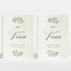 Fournitures de fête Livres de vœux Ensemble de 2 |Ses vœux, ses choix de couleurs ivoire et noir disponibles Design : A046