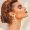Orecchini pendenti Makersland Zircone Gioielli di moda di lusso per regali da donna Cerchio di gioielli personalizzati all'ingrosso Donna Ragazza