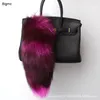 Keychains Fox Tail Pendants Keychain 40cm Fur Pom Key Chain Charm Bag Car Ring Gift Jewelry K1644