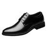 Dress Shoes Large Size Business Leather Men's Formal Wear Youth Casual Korean Style Trendy British Designer Men