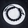 Bracelets de charme Commerce Bracelet de fitness noir Bracelet de perles tressées Attirer la richesse et la bonne chance pour la décoration de la maison Bijoux