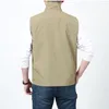 Mäns västar 2024 Mens ärmlös Vest Spring Autumn Casual Travels Outdoors Thin Big Size Waistcoat Mänkläder