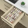 4Tier Drawer Spice Organizer Genişletilebilir Akrilik Raf Tepsisi Baharat Şişesi Depolama Mutfak Kiler Organizasyonu Raf 240125