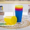 Tumblers 30 Reusable Colored Plastic Cups Set With For Kitchen Household Outdoor Portable Flat Bottomed Beer