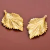 Charms 2pcs/lot Stainless Steel Casting Big Leaf Charm High Qualtity Pendants DIY Jewelry Making Accessories