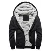 Manteau à capuche pour hommes, manteau d'hiver chaud en polaire avec fermeture éclair, veste d'extérieur, 4 couleurs, taille asiatique M-5XL
