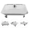 Ensembles de vaisselle Réchaud Buffet Set En Acier Inoxydable Chafers Rectangulaires Couvercle Couvercle Serveur Chaud Restauration Pan Vapeur