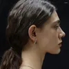 Boucles d'oreilles pendantes en pierre Cz noire, crochet goutte d'eau pour femmes, minimaliste, Unique, bijoux inhabituels pour tous les jours, 2024