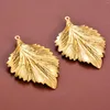 Charms 2pcs/lot Stainless Steel Casting Big Leaf Charm High Qualtity Pendants DIY Jewelry Making Accessories