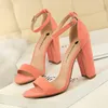 Sandals BIGTREE Summer Plus Size 43 Woman High Heels Classic Block Platform Wedding Bridal Pumps Lady Chunky Burgundy Nude Shoes