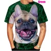 Herren-T-Shirts, die neueste Mode, französische Bulldogge, 3D-Druck, T-Shirt, Freizeithemd, süße Oberteile