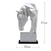 Arte animale testa di cavallo ornamenti resina decorazione della casa nordico geometrico origami artigianato arredamento scrivania decor statuetta 240123