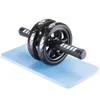 Bauchmuskel-Roller mit Matte, geräuschlos, für Muskeln, doppelrädriges Training, Fitness-Trainingsgerät 240127