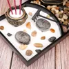 Buddha Statues and Table Candle Holder Zen Garden Decoration with Sand Stone Incense Yoga Decore 240125