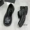 Dress Shoes Fashion Black Leather Casual Business Real Square Toe Loafers All-season High-quality Men's Walk Flat