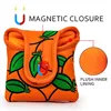 Golf Mallet Putter Headcover Putter Cover Golf Square Head Cover Magnetic - seine Orangen -Mallet -Headcover passt für alle Marke 240202