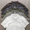 Dukeen Polo tinta unita per uomo Abbigliamento da golf a maniche corte Estate Coreano stile tinta unita T-shirt Abbigliamento uomo Camicetta bianca 240202