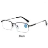 Sunglasses Memory Titanium Half Frame Anti Blue Protrction Presbyopia Reading Glasses Hard Design Clear Vision