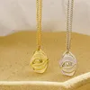 Pendant Necklaces Stainless Steel Ancient Egypt Eye Lrregular Hang Tags Fashion Necklace Jewelry Gift For Him With Chain