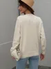 Kobiety swetry jesienne zimowe kobiety SWEAT SWEATE SWARE Casual Knited Tope Elegancki biały moda luźna O-Neck Pullover 2024