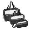Kosmetiska väskor 3x Clear Makeup Bag Transparent Organizer Multifunktion Pouch Portable Waterproof Case