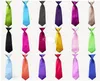 Mais barato bebê menino escola casamento elástico gravatas pescoço sólido cores lisas 3 criança escola gravata boy7399811