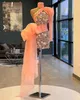 Modern Mini Mermaid Prom Dresses 3D Flowers One Shoulder Long Sleeves Illusion Formal Evening Gowns Women Special Occasion Dress