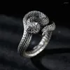 Clusterringe Verstellbare Zinklegungs -Oktopus Tentakel Ring Vintage Distressed Style Offene personalisierte Männer und Frauen Schmuck perfekte Geschenk