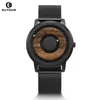 EUTOUR Minimalist Novelty Wood Dial Scaleless Magnetic Belt Natural Forest Fashion Mens Couple Watch 240129