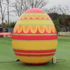 5mH (16,5 pieds) Oeufs de Pâques gonflables géants en plein air Modèle d'oeufs colorés de dessin animé pour la décoration de festival de publicité d'événement avec des jouets de souffleur d'air Sports