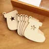 Weihnachtsdekorationen 10 Stück DIY Holzkugeln Handwerk Dekoration Runde Baubles Tags Hängende Ornamente für Zuhause Jahr Navidad Dekor