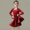 Stage Wear 4 Colors National Standard Ballroom Dance Dresses Girls Latin Performance Dress Samba Clothes DWY9648