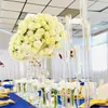 Düğün Masa Dekorasyonu Akrilik Mum Tutucular için Temiz Akrilik Çiçek Stand Centerpieces Candelabra Centerpieces Düğün Masa Dekor Şamelabra